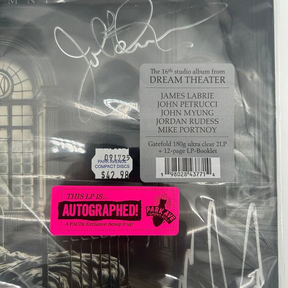 Dream Theater Parasomnia Signed Cover Clear Vinyl 2LP + Booklet Brand New - Picture 14 of 14